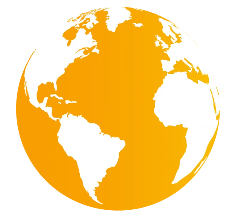 Globe illustrating SumoFiber Hosted PBX coverage across 50+ countries