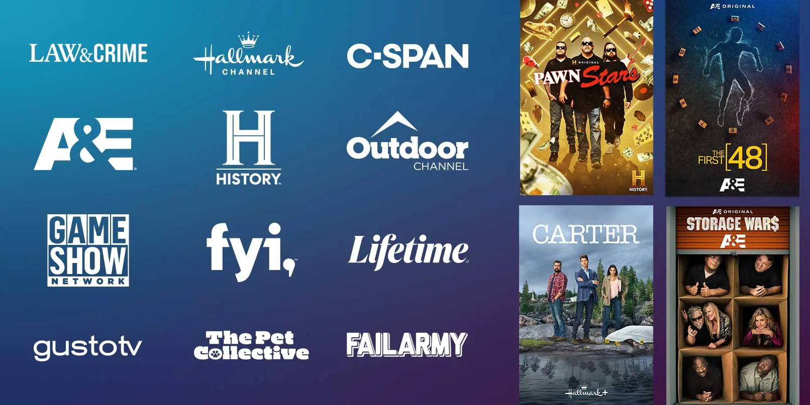 Sumo Stream content lineup with top channels and streaming apps